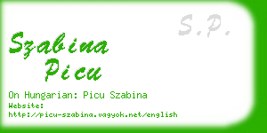 szabina picu business card